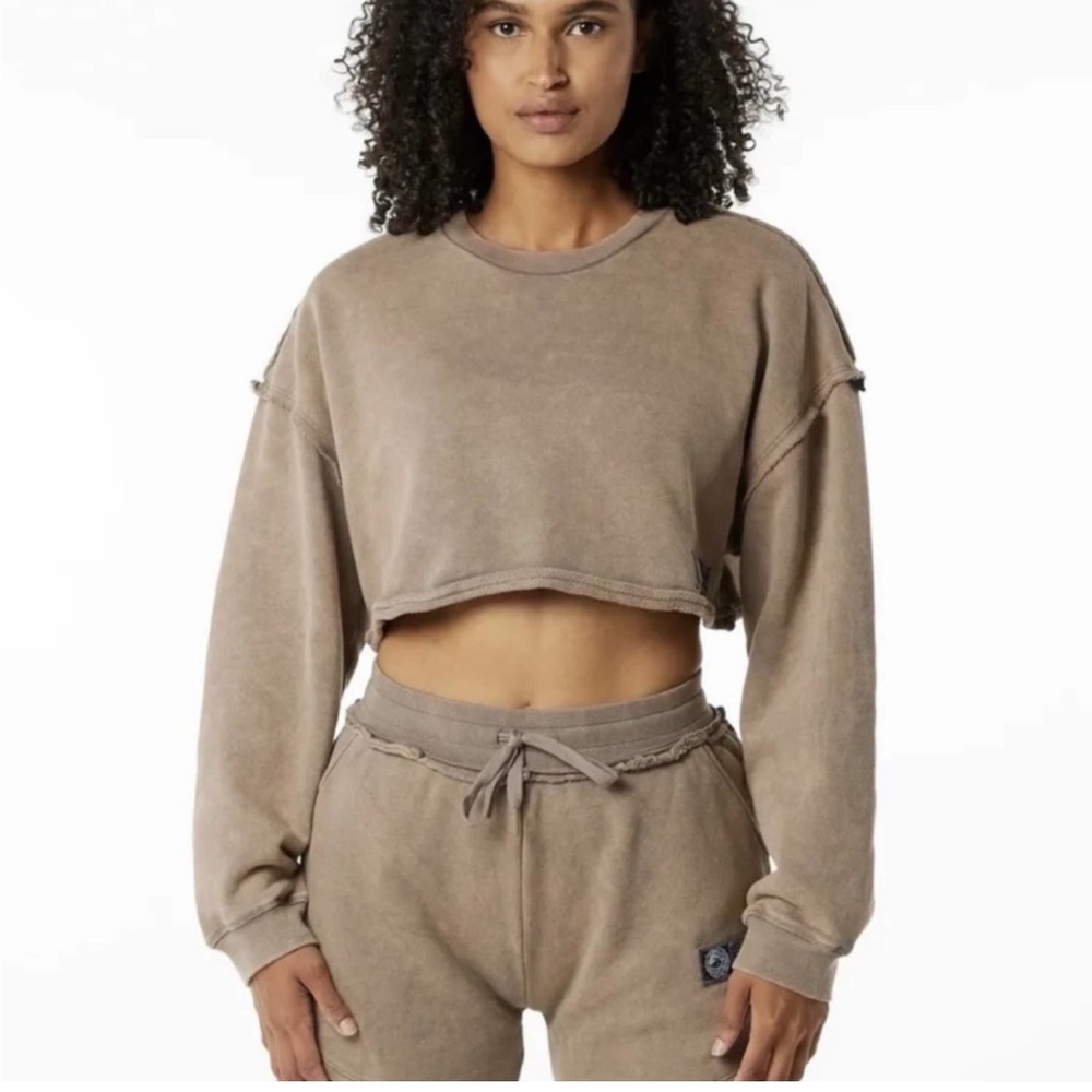 NWT Alphalete Very Terry Cropped Sweater